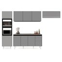 Ver imagem 6 de Armário de Cozinha Modulada 4 Peças CP12 com Pia Inox Preto/Cinza - Lumil Lumil Móveis