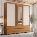 Ver imagem 4 de Guarda Roupa 3 Portas 6 Gavetas com Espelho B386 Henn