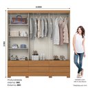 Ver imagem 3 de Guarda Roupa 3 Portas 6 Gavetas com Espelho B386 Henn