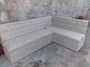 Ver imagem 2 de Conjunto Canto Alemão Baú Encosto Captone Suede (1,20x1,50):areia
