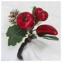 Ver imagem 1 de Kit 2 Porta Guardanapo Natalino com Frutas Vermelhas e Pinhas