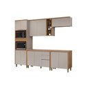 Ver imagem 5 de Cozinha Modulada Completa Allure 5 Peças (2aéreos+2balcões+1torrequente) Cp12 Jequitiba/gris