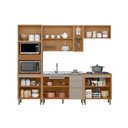 Ver imagem 2 de Cozinha Modulada Completa Allure 5 Peças (2aéreos+2balcões+1torrequente) Cp12 Jequitiba/gris