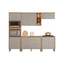 Ver imagem 4 de Cozinha Modulada Completa Allure 5 Peças (2aéreos+2balcões+1torrequente) Cp12 Jequitiba/gris