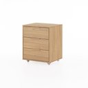 Ver imagem 2 de Mesa de Cabeceira Stella 3 Gavetas com Rodízio 50 cm X 40 cm Tauari