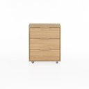 Ver imagem 1 de Mesa de Cabeceira Stella 3 Gavetas com Rodízio 50 cm X 40 cm Tauari