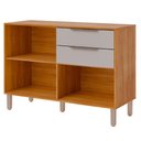 Ver imagem 2 de Balcão Divina 120 Cm 2 Portas 2 Gavetas - Cinamomo/off White