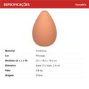 Ver imagem 6 de Vaso Decorativo de Cerâmica Pêssego 21x16x16cm Enfeite Sala Mesa Estante Flores