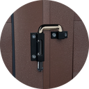 Ver imagem 4 de Porta Alumínio Camarão Lambril D.L25 Marrom Corten 70 Brimak