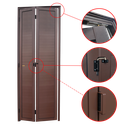 Ver imagem 2 de Porta Alumínio Camarão Lambril D.L25 Marrom Corten 70 Brimak