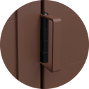 Ver imagem 3 de Porta Alumínio Camarão Lambril D.L25 Marrom Corten 70 Brimak