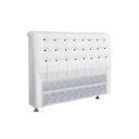 Ver imagem 1 de Painel de Cama Box Estofada Casal Dama Plus Courano Branco-preto - Simbal