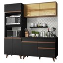 Ver imagem 2 de Armário de Cozinha Compacta 190cm Preto/rustic Reims Madesa 02
