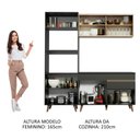 Ver imagem 5 de Armário de Cozinha Compacta 190cm Preto/rustic Reims Madesa 02