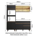 Ver imagem 3 de Armário de Cozinha Compacta 190cm Preto/rustic Reims Madesa 02