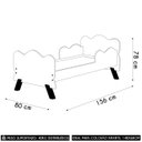 Ver imagem 4 de Mini Cama Infantil 148x68cm Proteção Lateral Vivi Rose Z53 - Mpozenato