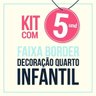 Faixa border decoração quarto Baby Minnie bolinha AF0194 - 3