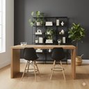 Ver imagem 6 de Kit 2 Banquetas Saarinen Preta Base Madeira Apoio de Pés Bar Bancada Bistrô Cozinha - La Mobilia