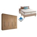 Ver imagem 1 de Cama Box Casal + Colchão King Best + Guarda Roupa Master Vip 8.4 Atacama