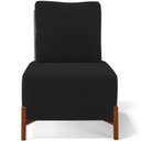 Ver imagem 6 de Poltrona Decorativa Sala Estar Living Pés Madeira Hungria L02 Couríssimo Verde Bouclê Preto