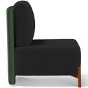 Ver imagem 3 de Poltrona Decorativa Sala Estar Living Pés Madeira Hungria L02 Couríssimo Verde Bouclê Preto