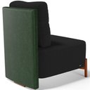Ver imagem 5 de Poltrona Decorativa Sala Estar Living Pés Madeira Hungria L02 Couríssimo Verde Bouclê Preto