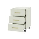 Ver imagem 4 de Gaveteiro para Escritório 3 Gavetas com Rodízios Industrial Branco/Off White