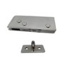 Dobradiça inferior + pivô para porta pivotante de vidro temperado blindex - Cromado - 2