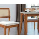Ver imagem 7 de Kit 6 Cadeiras Sala Jantar Monalisa c/ Tampo Madeirado c/ Vidro 160cm + 6 Cadeiras Rainha Natural -
