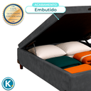 Ver imagem 3 de Cama Box Bau Viuvo Blindado Nature Cinza 128x188
