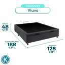 Ver imagem 4 de Cama Box Bau Viuvo Blindado Nature Cinza 128x188