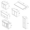 Ver imagem 7 de Armário De Cozinha Completo Ditália Denver 5 Pc Rv/br D10