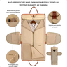 Bolsa Mala para Viagem Couro Porta Vestidos Sapatos Terno - 3