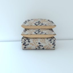 Cobre Leito King 3 Peças Malha 100% Algodão Flores de Algodão/ Angorá - 1