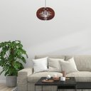 Ver imagem 2 de Luminária Teto tipo Pendente URANO MDF - Completa - Cor: Marrom