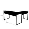 Mesa para Escritório em L Seriema Estilo Industrial Preto - Fitmobel - 3