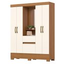 Ver imagem 1 de Guarda Roupa 4 Portas 2 Gavetas Luiz Bs07 Cinamomo Off White - Henn - Briz