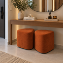 Ver imagem 1 de Kit 2 Puff Trevi Triangulo Moderno Decorativo para Sala Escritorio Tecido Boucle