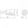 Soquete Ponta Hexagonal 3mm Encaixe 3/8" Tramontina PRO - 2