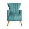 Poltrona Decorativa Melinda Pés Palito Tecido Veludo Várias Cores - Qlare Estofados - Veludo Turques - 4