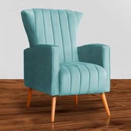 Poltrona Decorativa Melinda Pés Palito Tecido Veludo Várias Cores - Qlare Estofados - Veludo Turques - 2