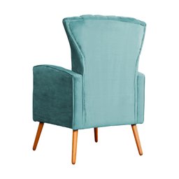 Poltrona Decorativa Melinda Pés Palito Tecido Veludo Várias Cores - Qlare Estofados - Veludo Turques - 3