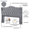 Conjunto Para Cama Box King 195 cm Cabeceira Com Recamier Baú Divã Dubai Várias Cores LH Móveis Conj - 8