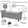 Conjunto Para Cama Box King 195 cm Cabeceira Com Recamier Baú Divã Dubai Várias Cores LH Móveis Conj - 9