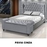 Conjunto Para Cama Box King 195 cm Cabeceira Com Recamier Baú Divã Dubai Várias Cores LH Móveis Conj - 3