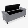 Conjunto Para Cama Box King 195 cm Cabeceira Com Recamier Baú Divã Dubai Várias Cores LH Móveis Conj - 12