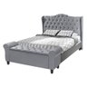 Conjunto Para Cama Box King 195 cm Cabeceira Com Recamier Baú Divã Dubai Várias Cores LH Móveis Conj - 1