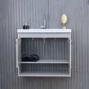 Ver imagem 3 de Gabinete Armário para Banheiro 60cm Mdf com Cuba - Crotone Lineo