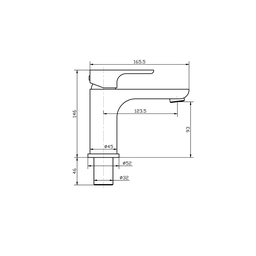 Torneira Misturador Monocomando Cromado Redondo Para Banheiro M0105 Harmony Misturador Baixo M0105 - 4