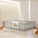 Ver imagem 3 de Cama Queen Montessoriane com Grade Cinza